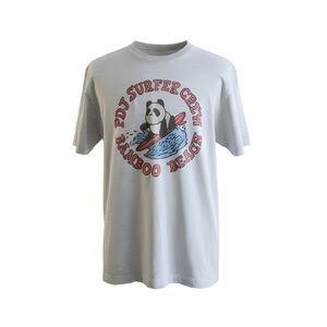 Pandiesta Japan Gray Tshirt Graphic Panda PDJ Surfer Crew Size Large